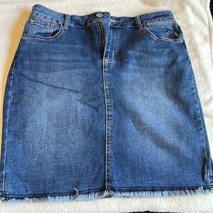 Charlie B denim skirt w/skorts